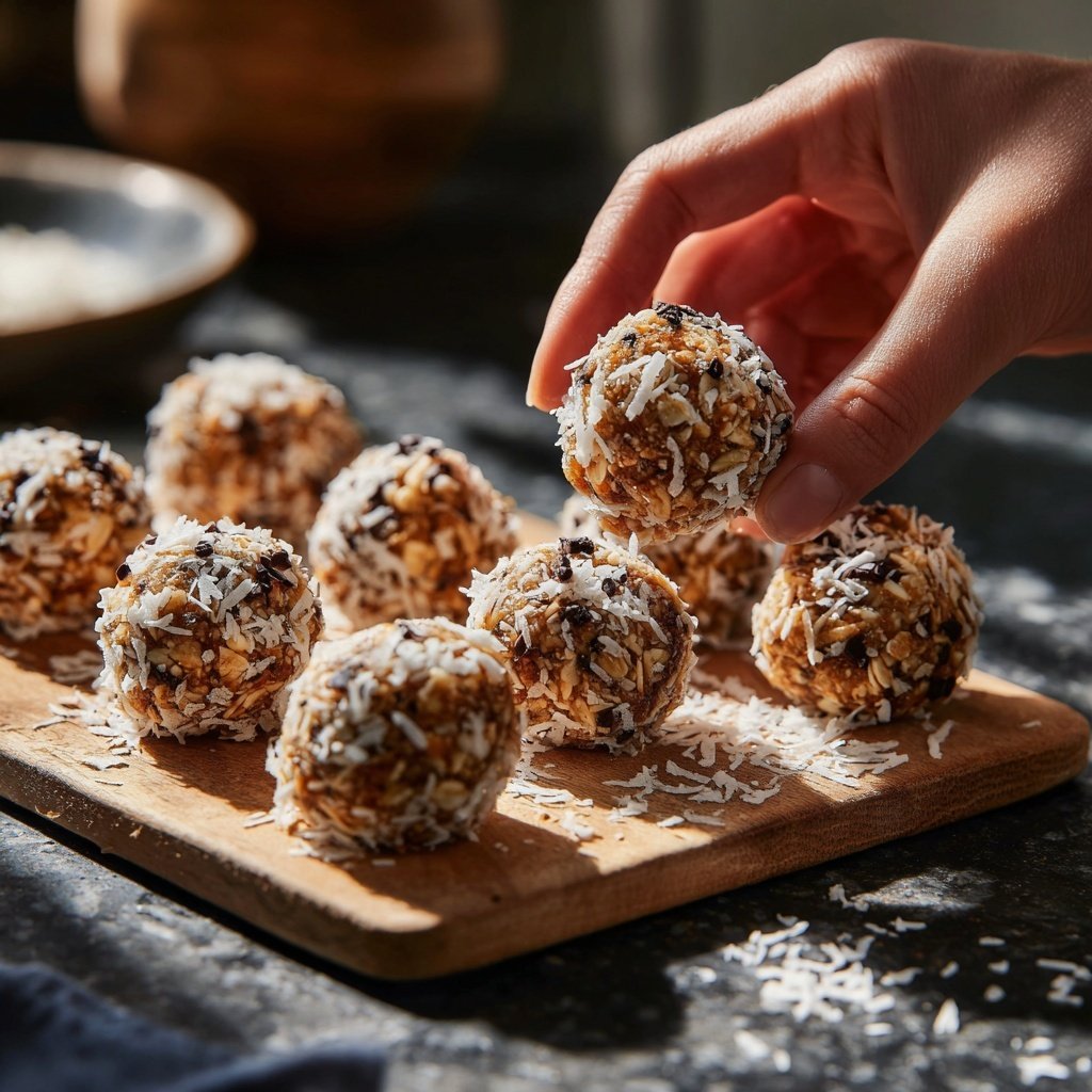 Healthy Coconut Oat Snack Balls