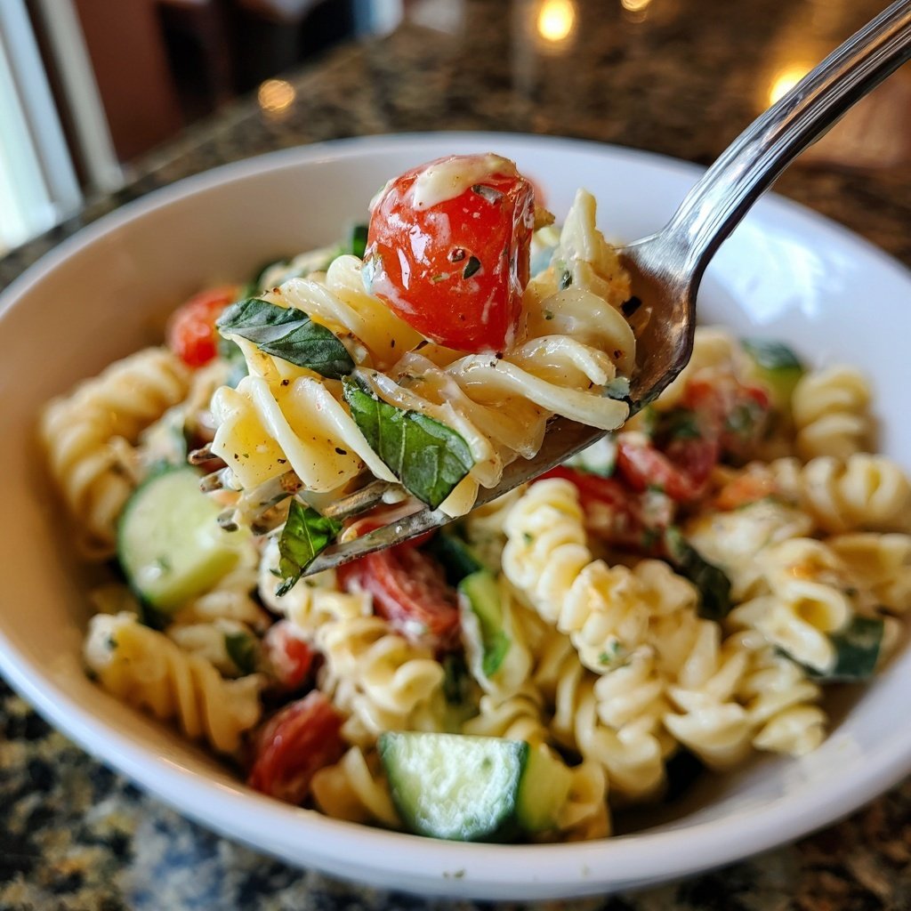 Quick Pasta Salad Lunch for Work