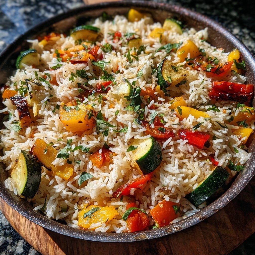 Baked Veggie Rice Skillet