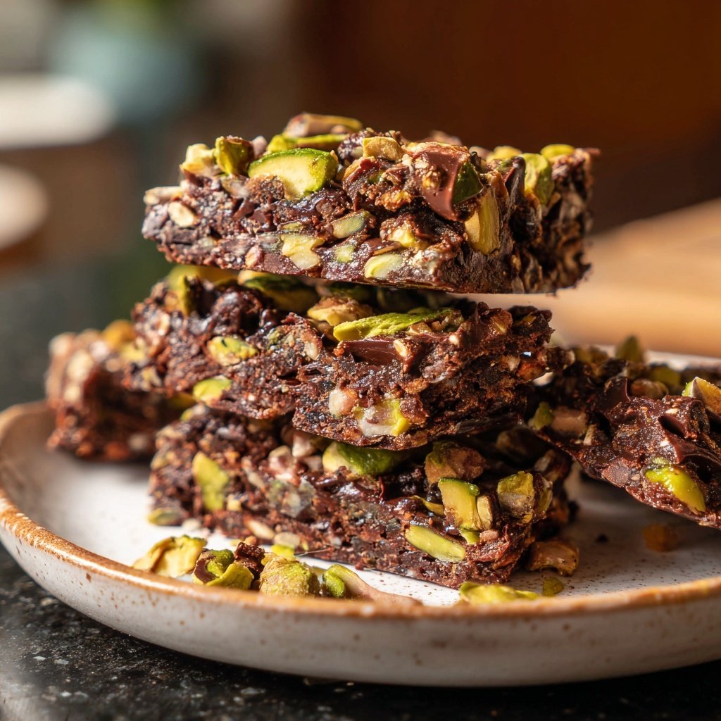Chocolate Pistachio Snack Bars