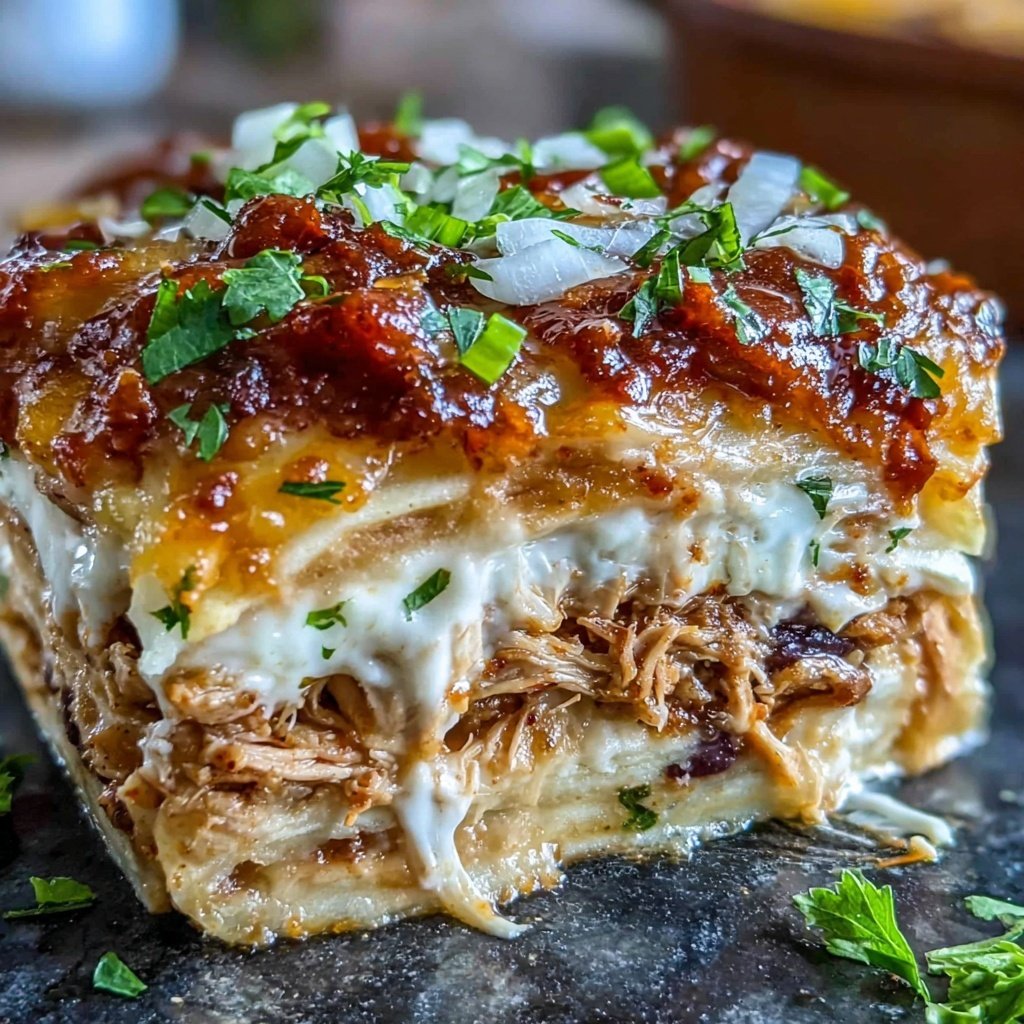 Shredded Chicken Enchilada Casserole