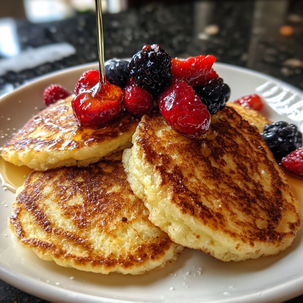 Cottage Cheese Pancakes with Vanilla