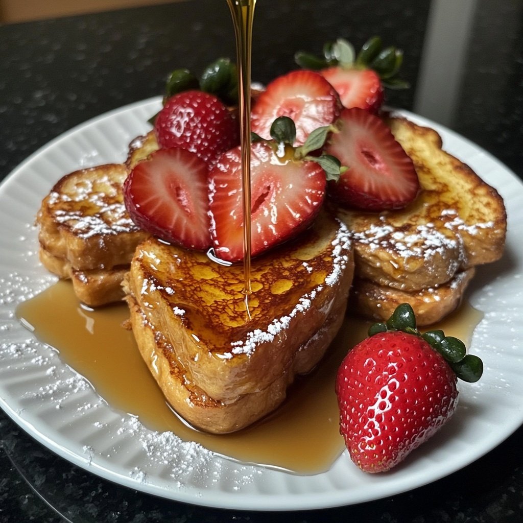 Valentine Breakfast Strawberry French Toast