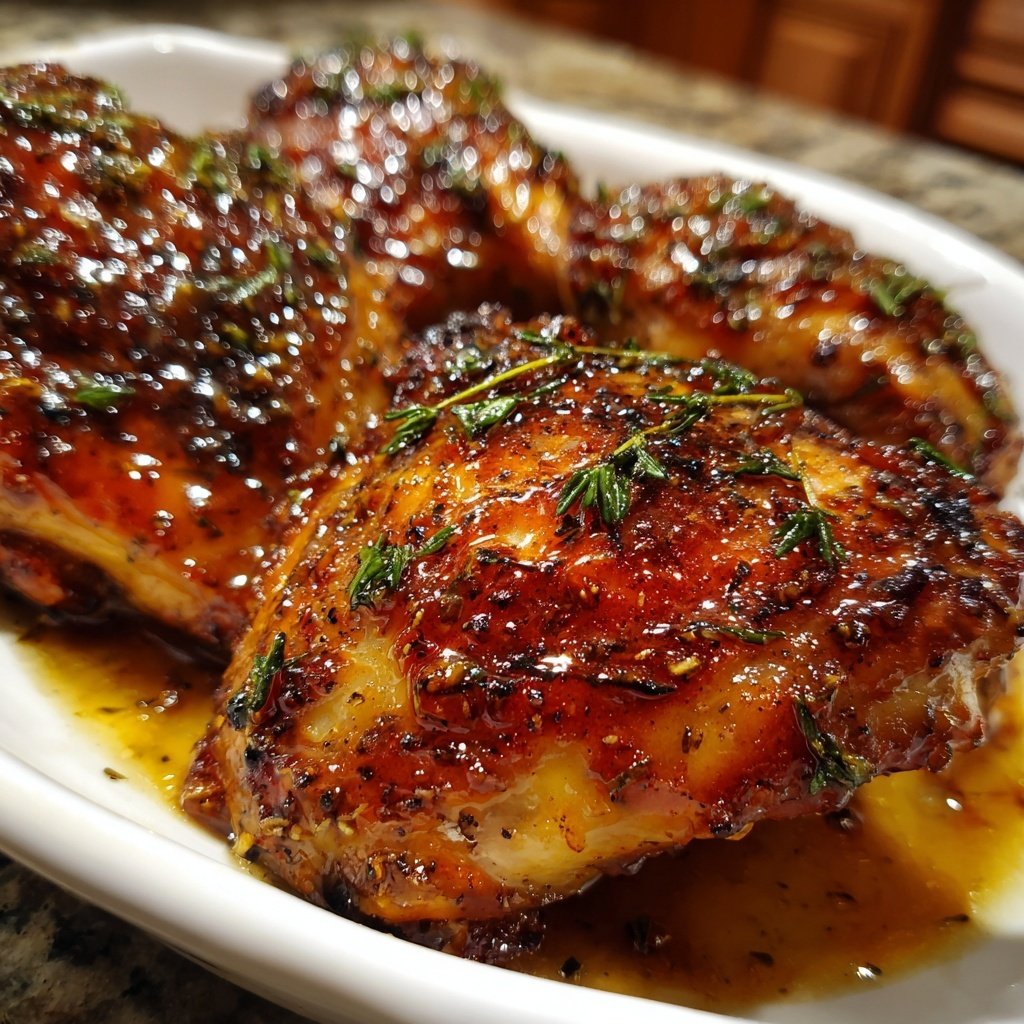 Chicken with Honey Thyme Glaze