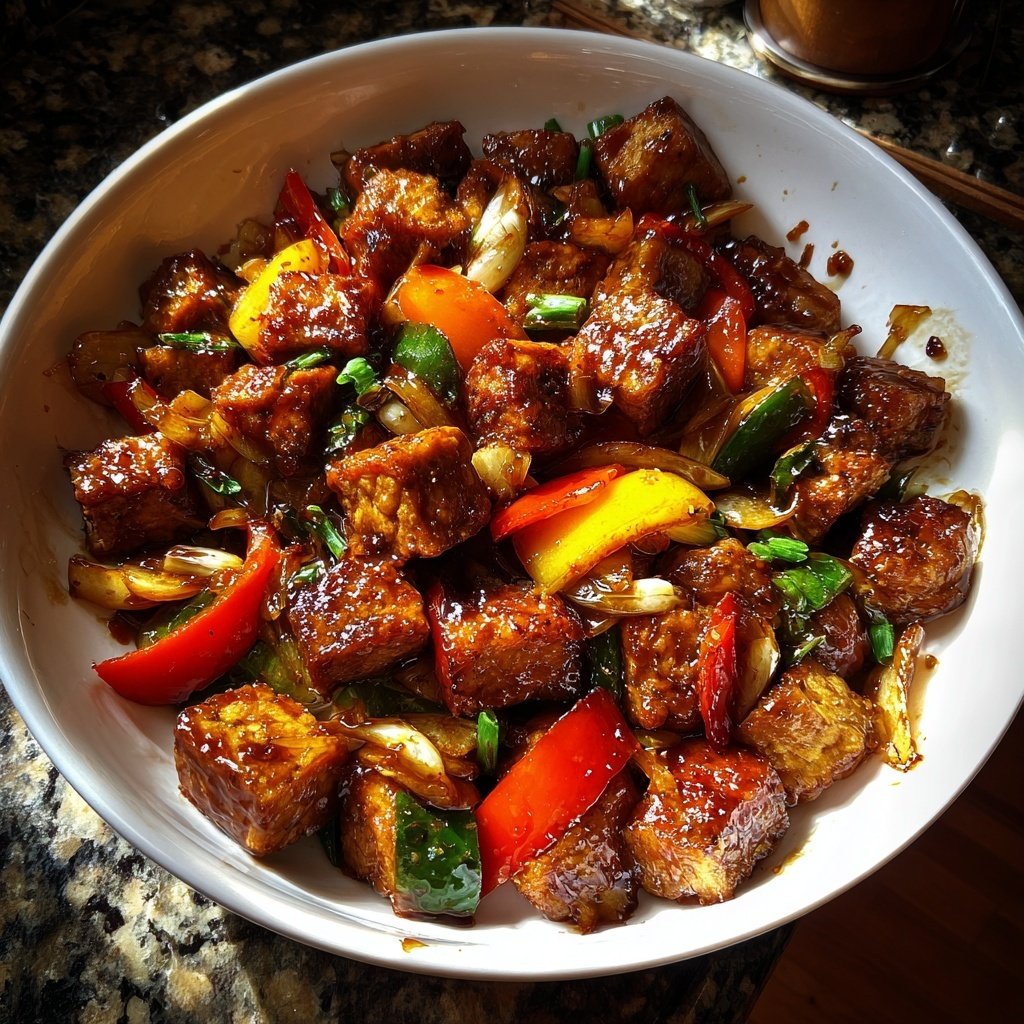 Honey Garlic Tofu Stir Fry