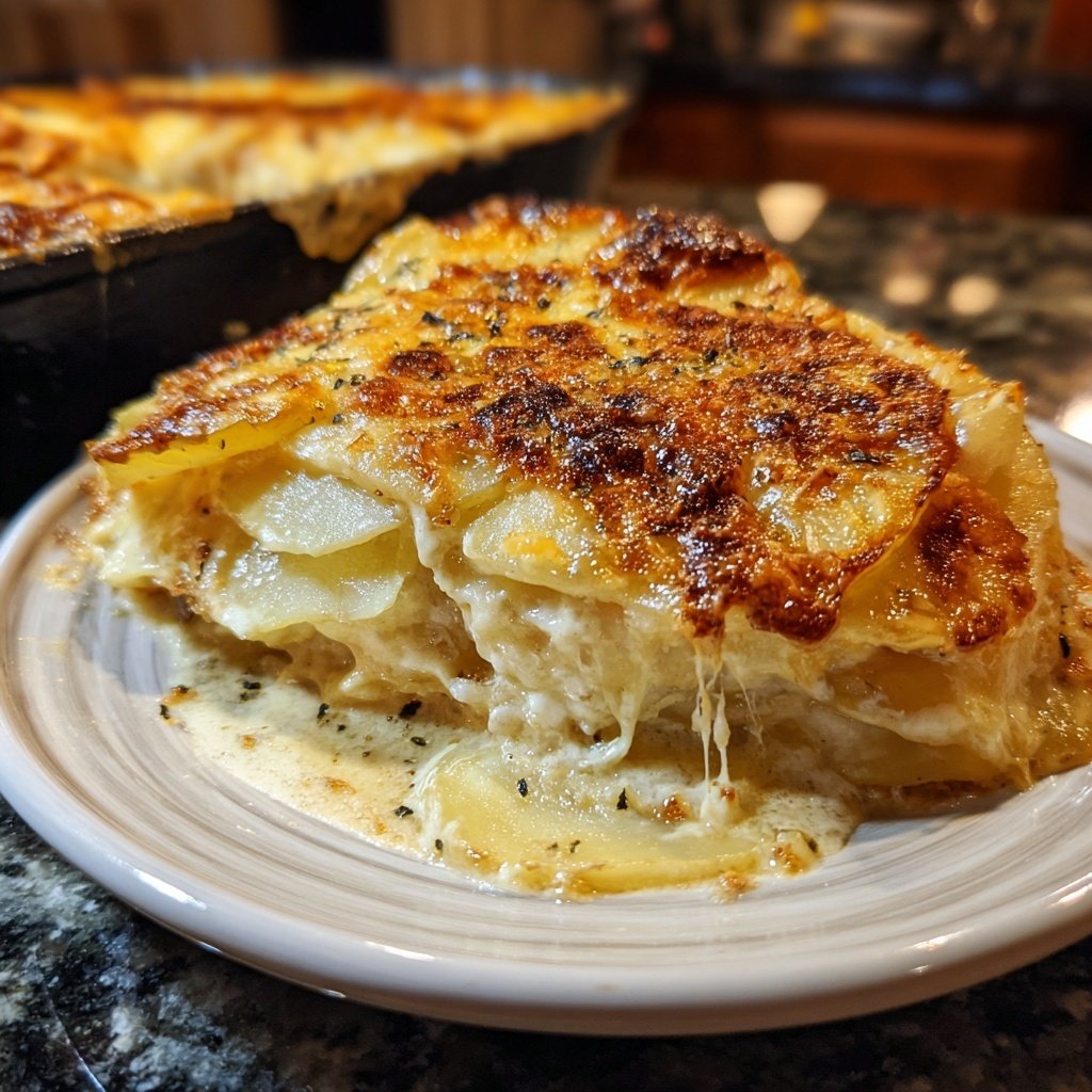 Potato Gratin with Cream and Cheese