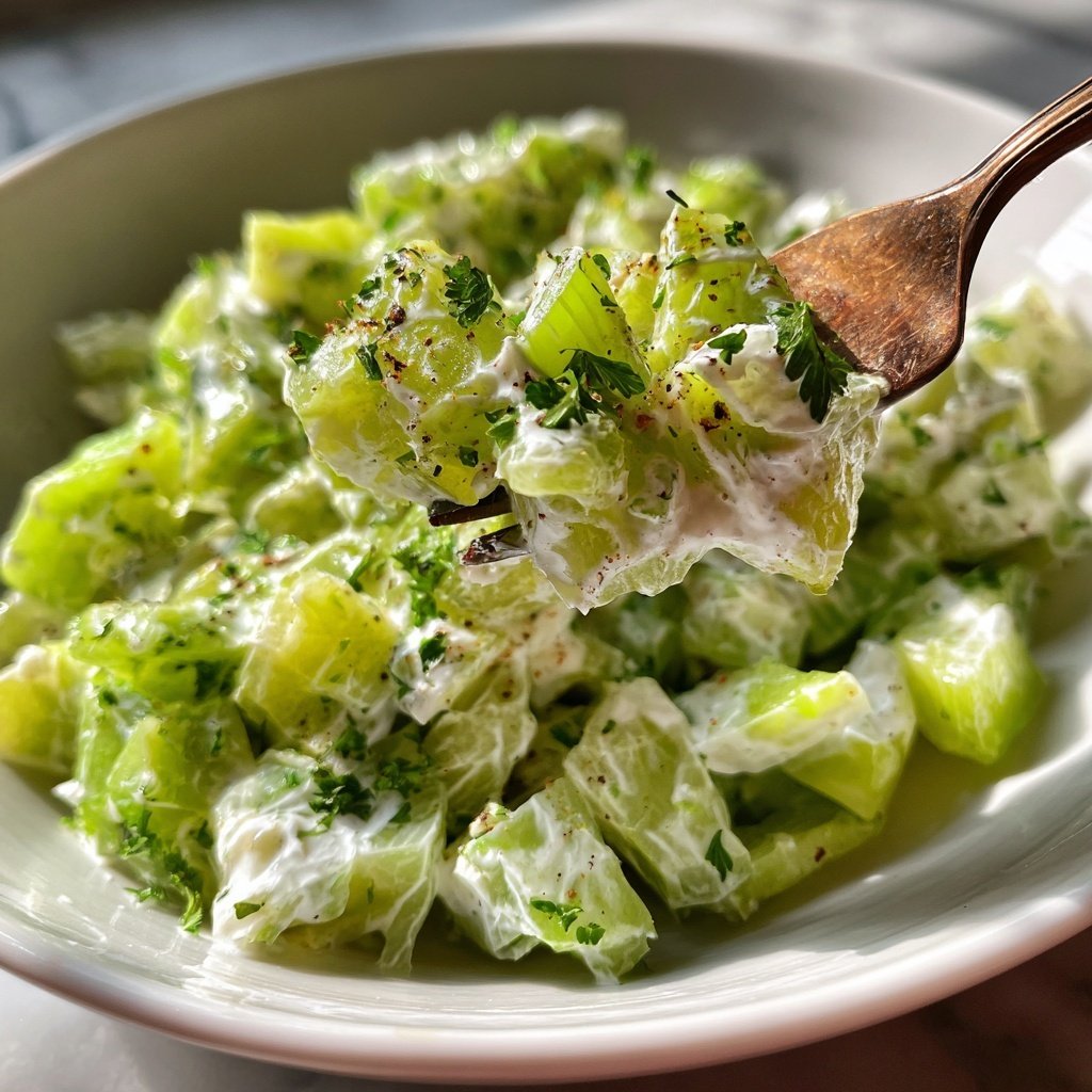 Celery Salad With Yogurt Dressing