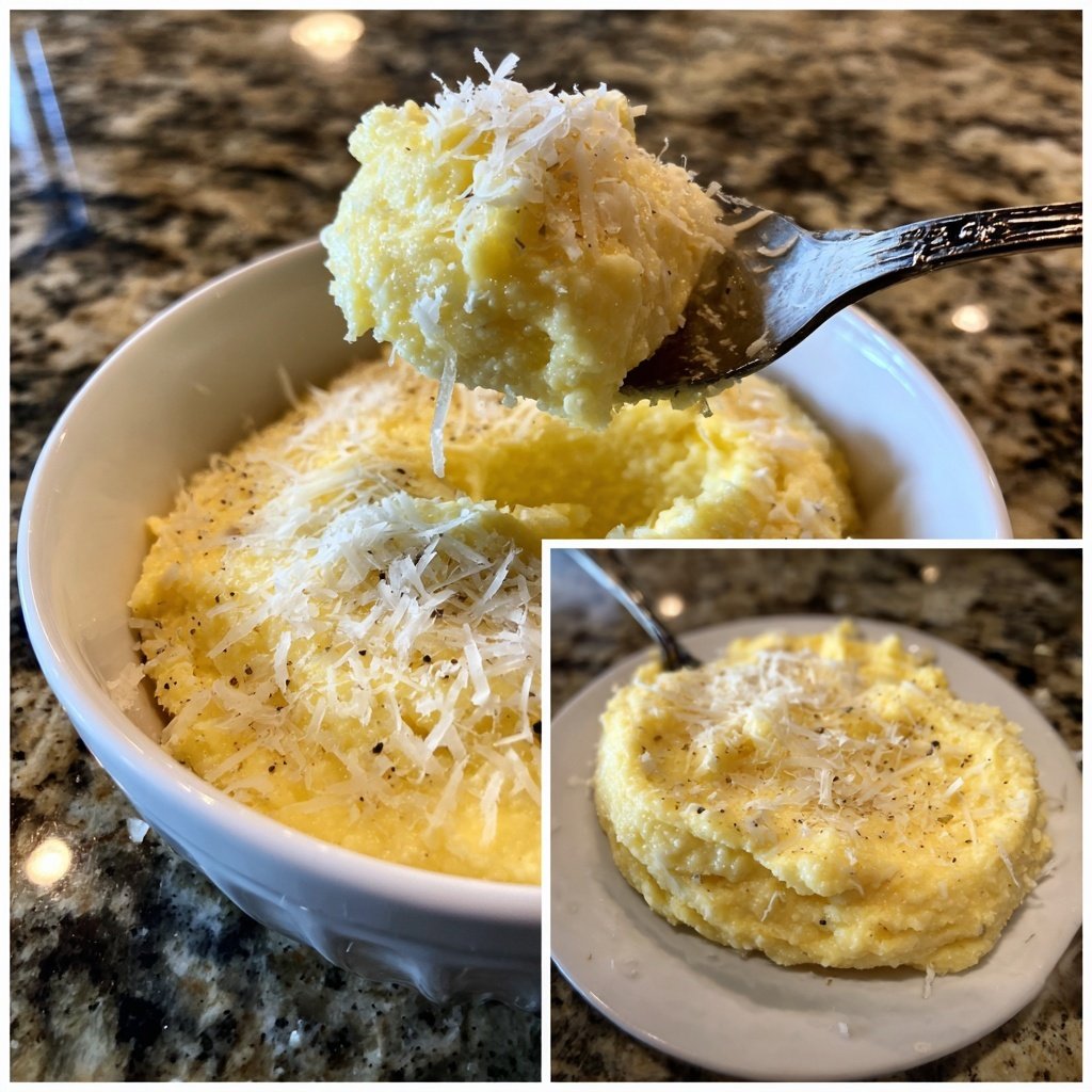 Romantic Creamy Polenta with Parmesan