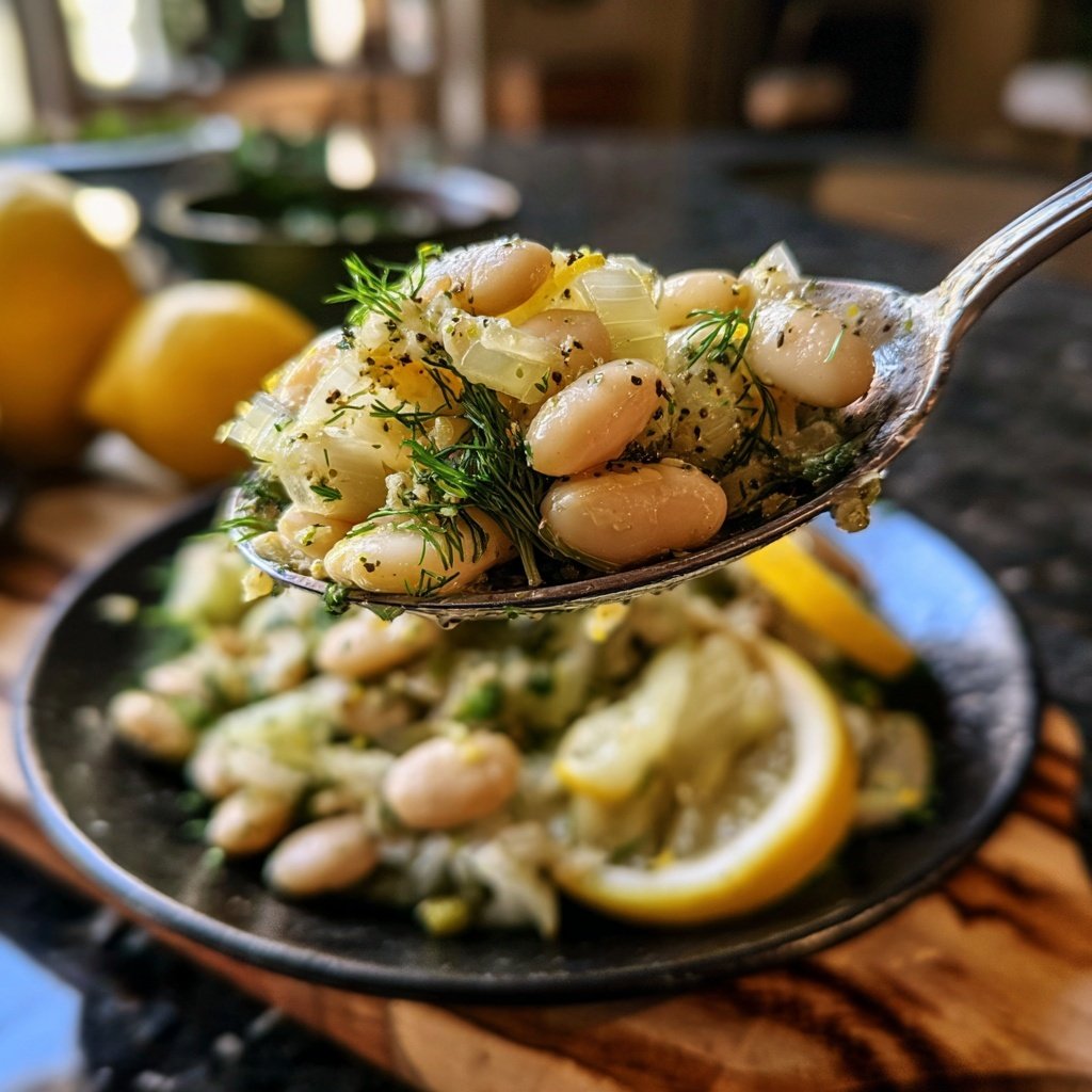 Healthy Lunch Lemon Dill White Bean Salad