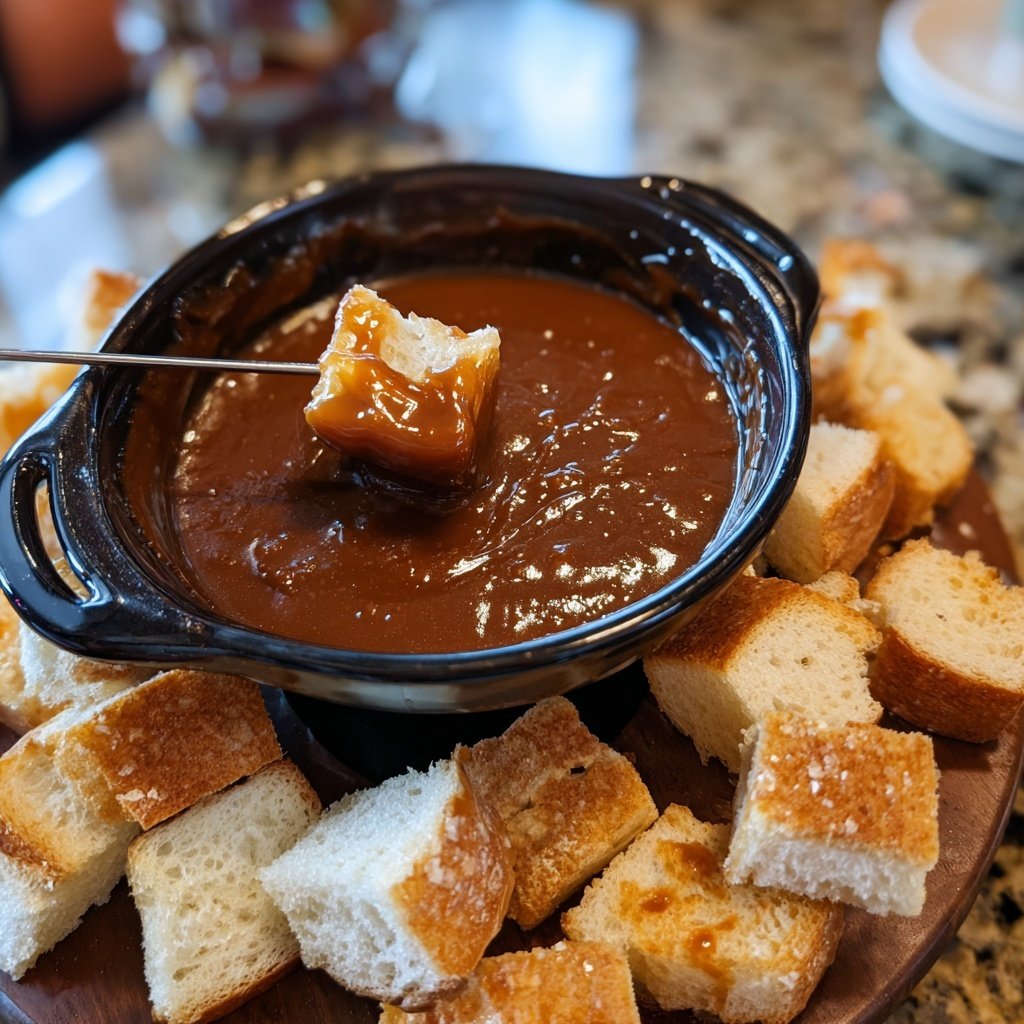 Fondue with Caramel Chocolate