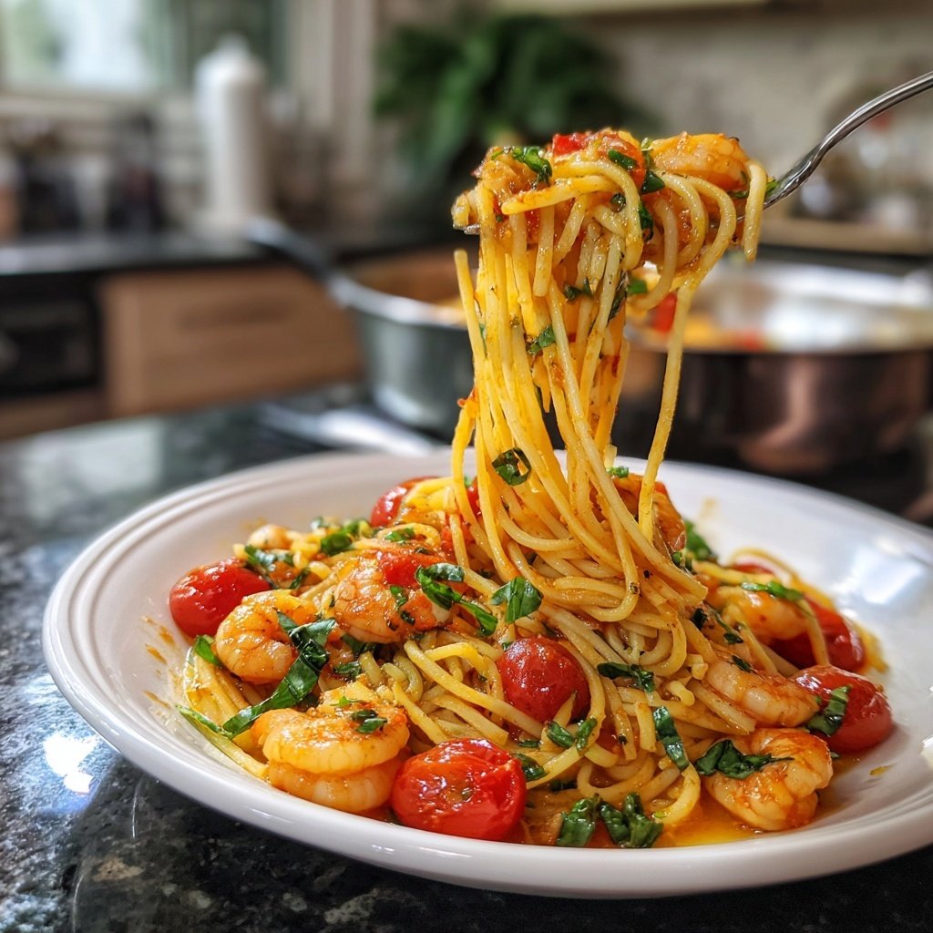 Shrimp Tomato Basil Pasta