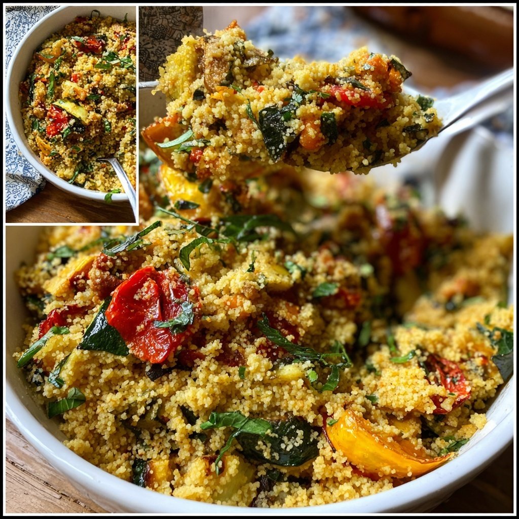 Herb Roasted Vegetable Couscous Bake