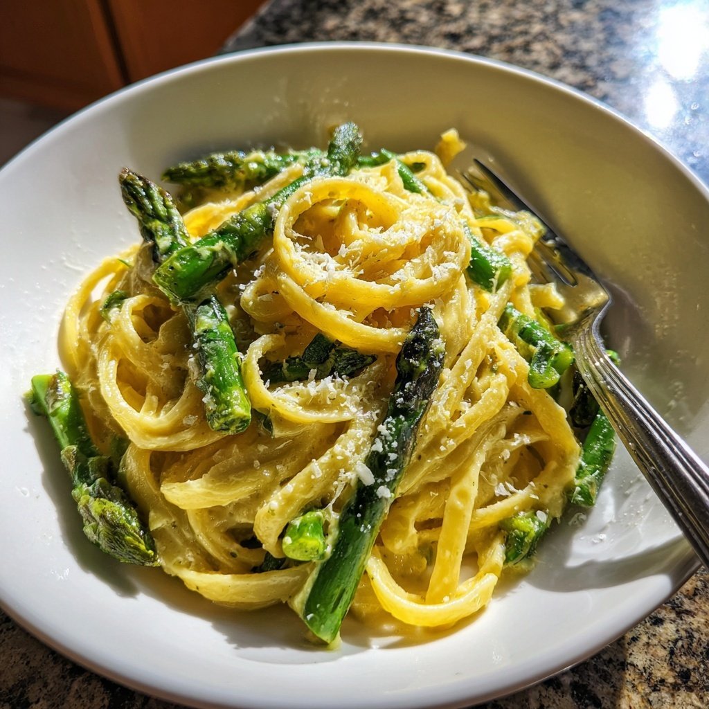 Romantic Creamy Asparagus Pasta