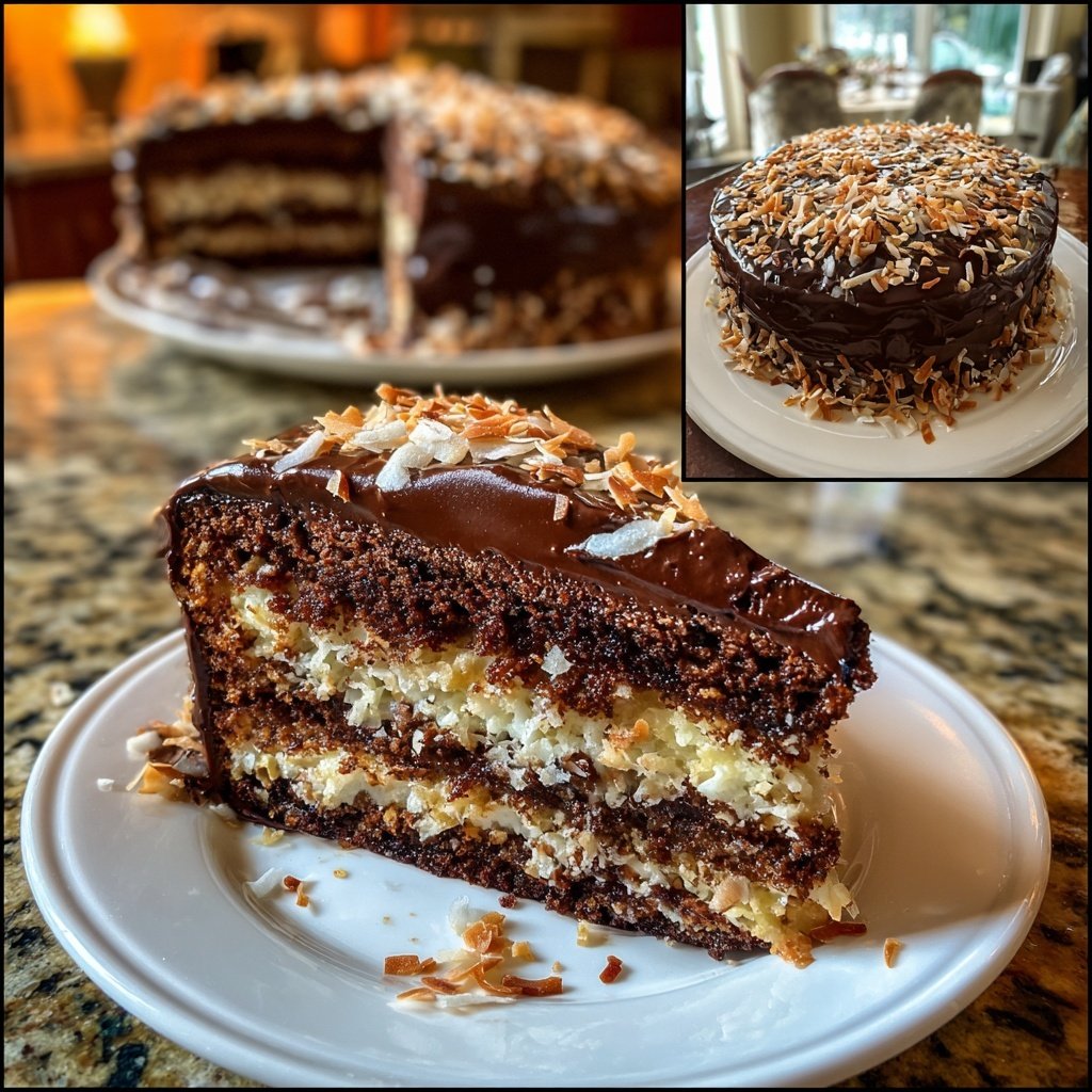 Chocolate Coconut Celebration Cake