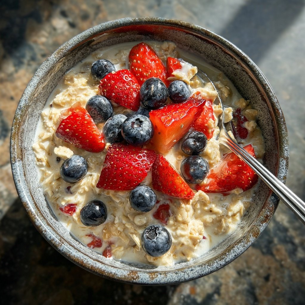 Overnight Oats With Fresh Berries