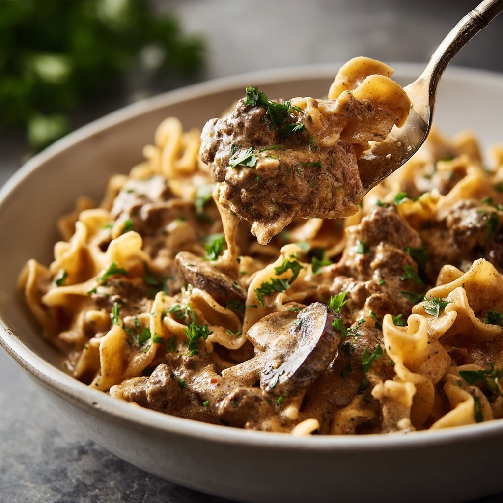 Ground Beef Stroganoff