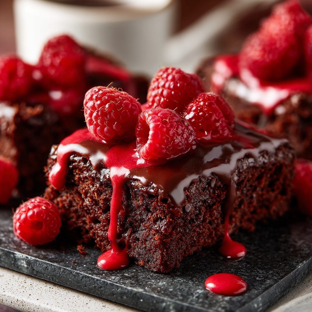 Chocolate Raspberry Sheet Cake