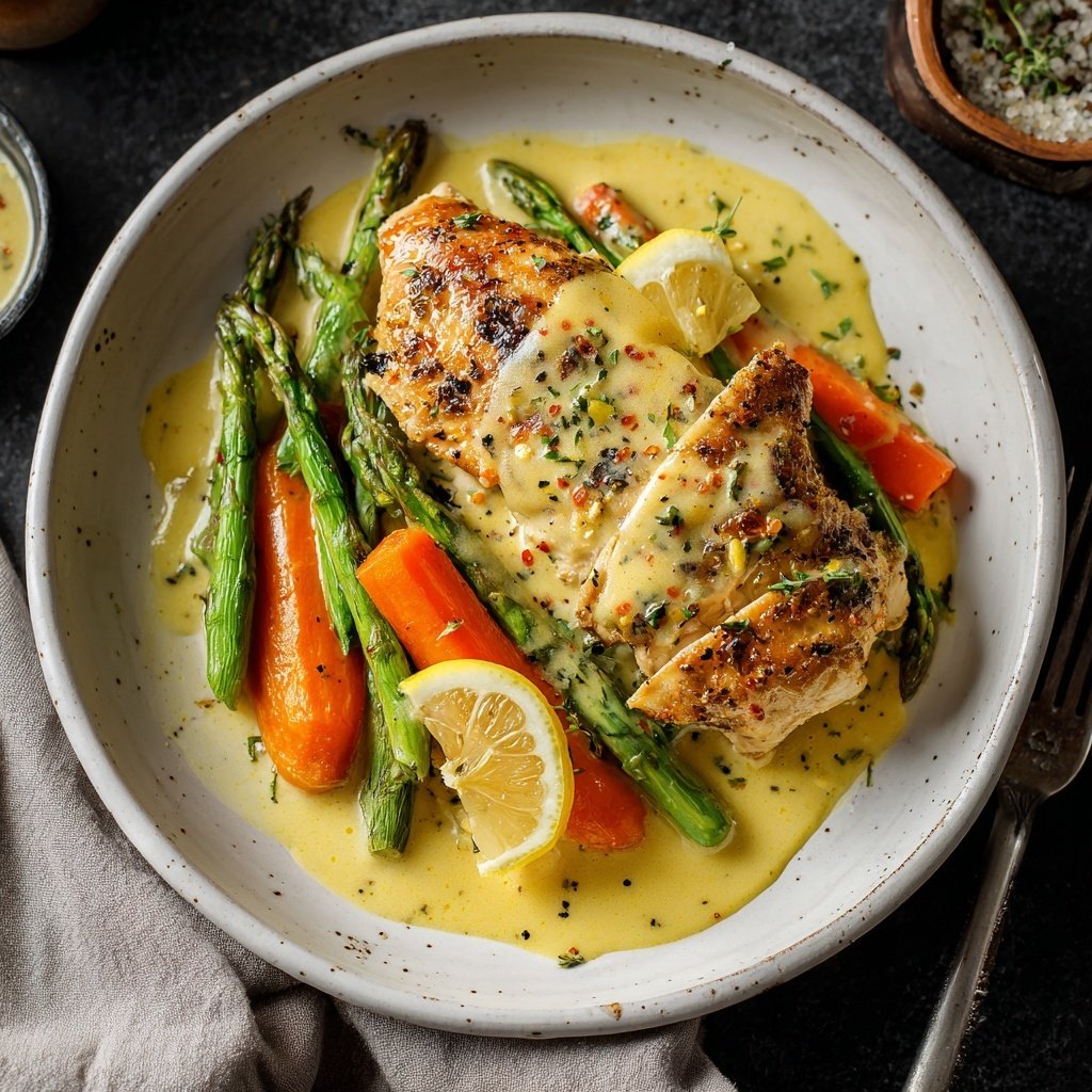 Creamy Lemon Chicken With Vegetables
