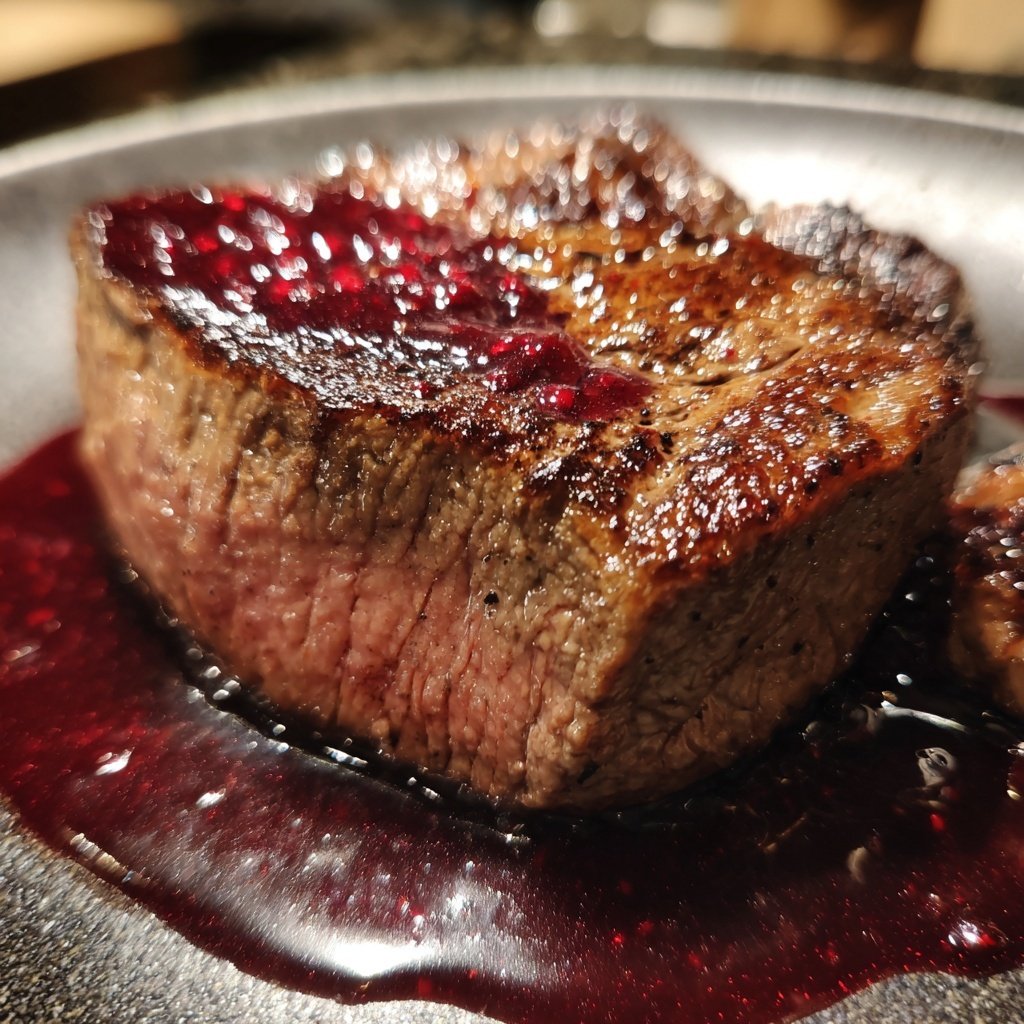 Filet Mignon with Red Wine Reduction